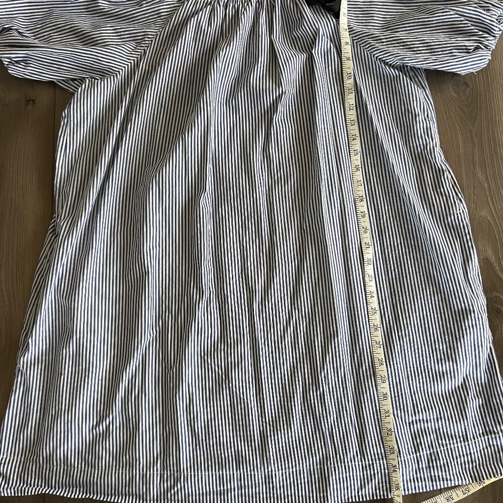 Elegant Black and White Striped Mini Dress - Picture 6 of 9